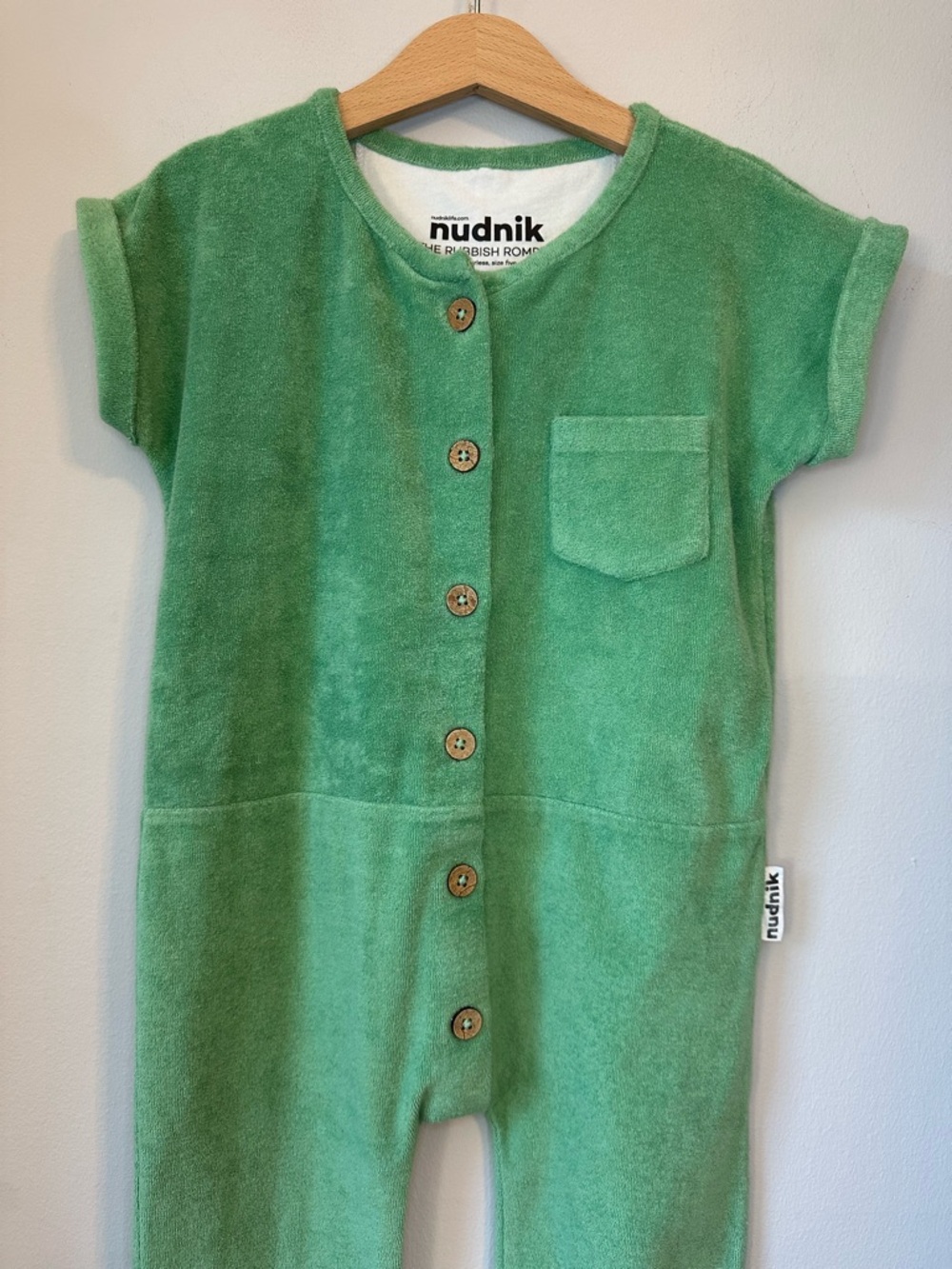 Nudnik Recycled Terryoth Swim Cover Romper Size 5 - Picture 2 of 8